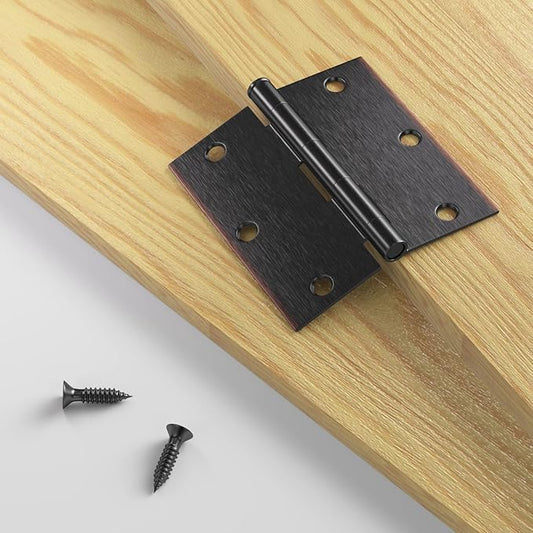 29 Pack Bronze Door Hinges 3 ½"x 3 ½" with Square Corners Oil Rubbed Bronze Door Hinges Bronze Interior Door Hinges Flat Iron Steel Oil Rubbed Bronze Door Hinges