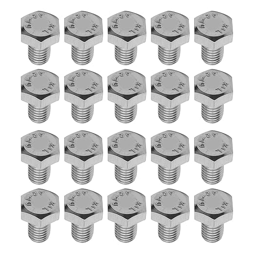 MroMax 5Pcs M8 x 80mm Hex Head Screws Bolts, 304 Stainless Steel 18-8, Fully Threaded, External Hex Drive, for Mounting Chair, Handles, Rail, Pump, Wheels, Antenna Parts, Boat and Plastic Bumpers