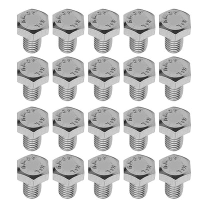 MroMax 5Pcs M8 x 80mm Hex Head Screws Bolts, 304 Stainless Steel 18-8, Fully Threaded, External Hex Drive, for Mounting Chair, Handles, Rail, Pump, Wheels, Antenna Parts, Boat and Plastic Bumpers