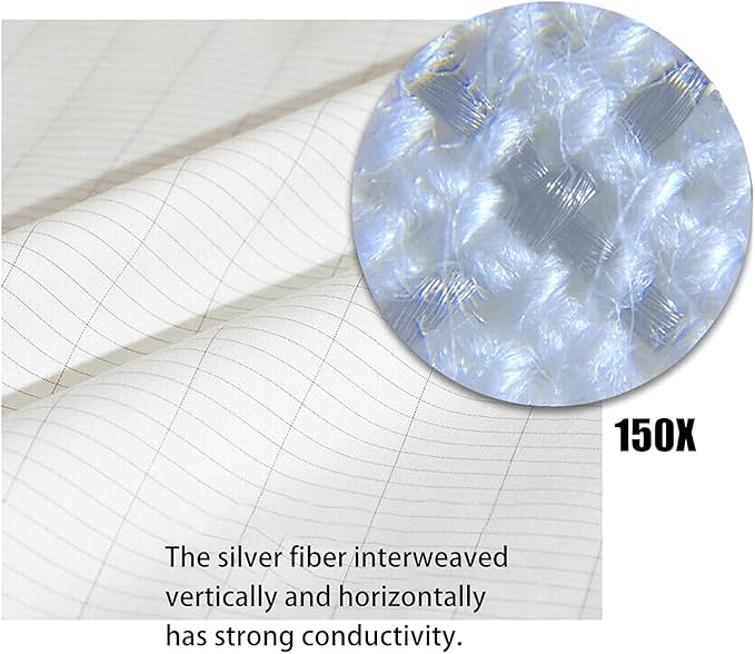 Grounding Sheet with Silver Fiber & Organic Cotton - Conductive with Grounding Cord, Grounding Keep Good Sleep, Natural Health (27x52 inch, White)