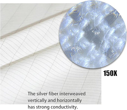 Grounding Sheet with Silver Fiber & Organic Cotton - Conductive with Grounding Cord, Grounding Keep Good Sleep, Natural Health (27x52 inch, White)