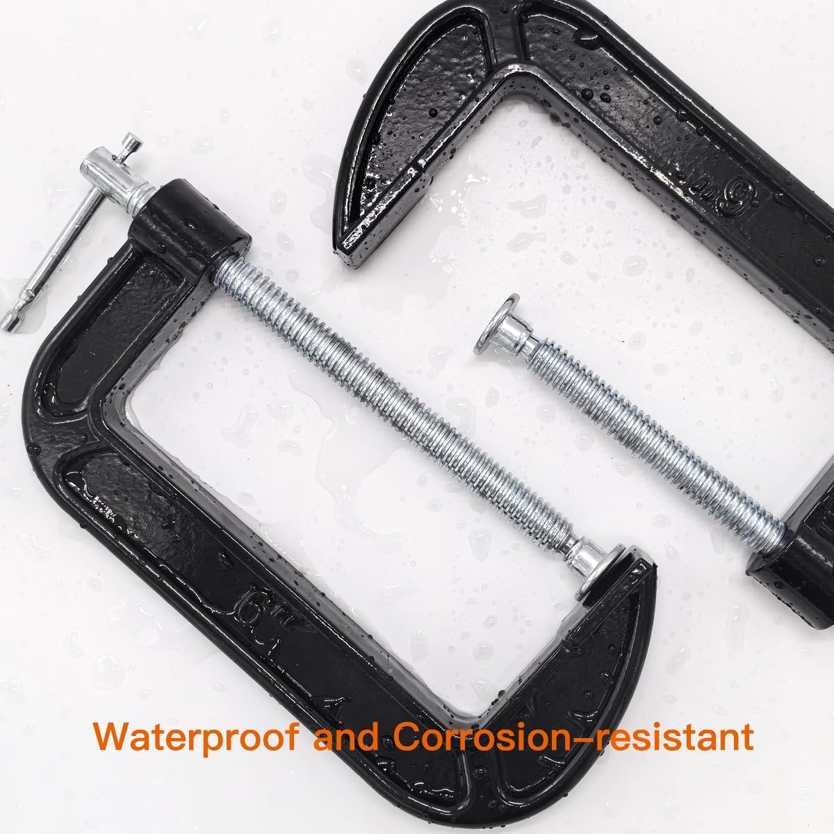 6 Inch C-Clamp Set, 2-5/8 Inch Throat Depth Heavy Duty Steel C Clamp Industrial Strength C Clamps for Woodworking, Welding, and Building (1Pc)