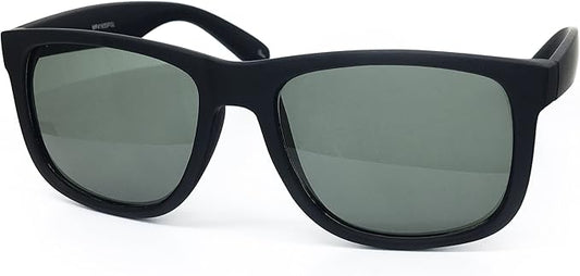 RAKOSTA c4165 Matte Finish Reflective Mirrored Horn Rimmed Womens Mens Sunglasses (BLACK, MATTE FRAME)