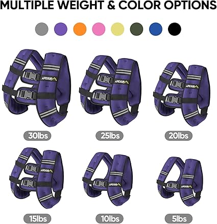APEXUP Weighted Vest Men 5lbs/10lbs/15lbs/20lbs/25lbs/30lbs Weights with Reflective Stripe, Weighted vest for Women Workout Equipment for Strength Training Running