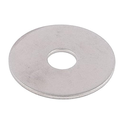 38" x 2" Fender Washers (100 Pack) Zinc Plated Steel, Meets ASME B18.21.1 IndustrialCommercial Grade by Makers Bolt