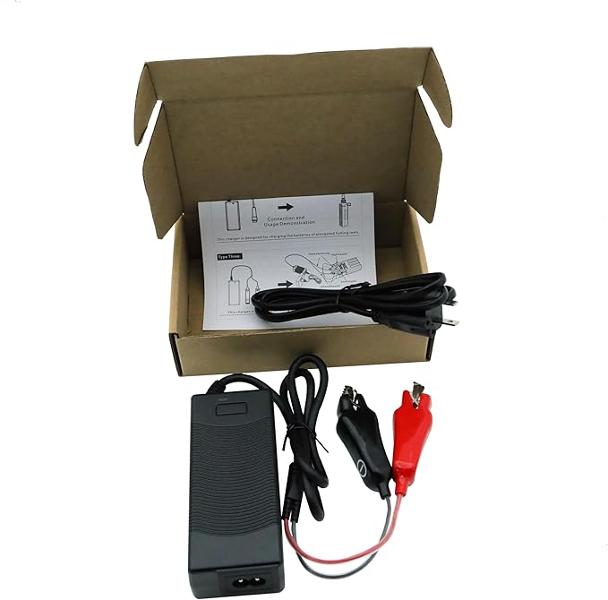 Electric Fishing Reel Lithium Battery Charger,Alligator Clip Charger,Output:16.8V- 3.0A