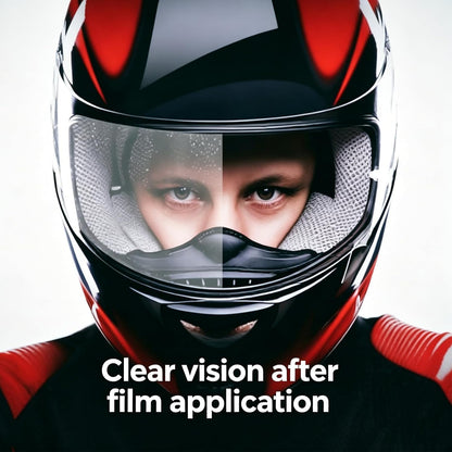 Universal Anti Fog Film for Motorcycle Helmet Visor, Helmet Face Shield Anti Fog Visor Insert, Long-Lasting Performance, Easy to Install, No Glue Residue, Ideal for Cold & Rainy Weather Riding