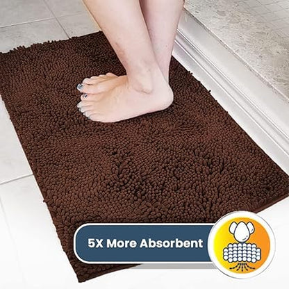 Muddy Mat Shown on TV  Super Absorbent Microfiber Dog Door Mat for Muddy Paws, Non-Slip Washable Pet Rug, Quick Dry Chenille Entryway Carpet, Machine Washable Indoor Outdoor mat, Brown 59"x24"