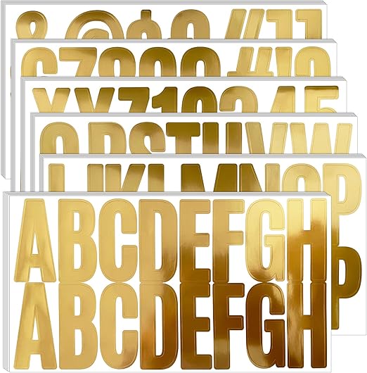 Bemeol 500 Pieces 30 Sheets Large Letter Stickers 2.5 Inch Alphabet Letter Stickers Self Adhesive Letters for Bulletin Board Mailbox Door Classroom Home Decor