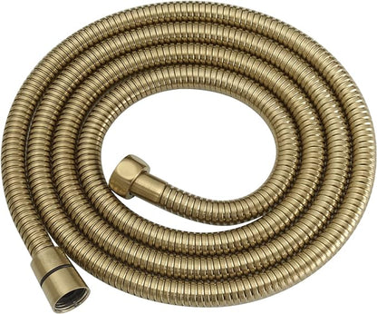 RUMOSE Shower Hose 79 inches Extra Long Stainless Steel Shower Tube Attachment Flexible Handheld Shower Sprayer Hose, Brushed Gold