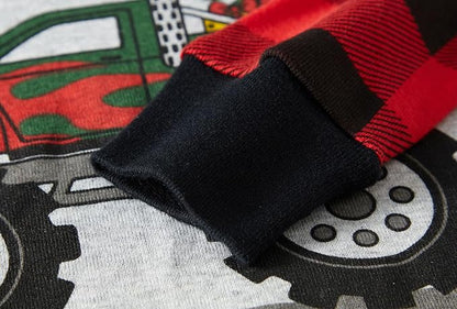 Boys Christmas Pajamas Toddler Boys Cotton Long Sleeve Pjs Kids Holiday Sleepwear Sets 18months-18years