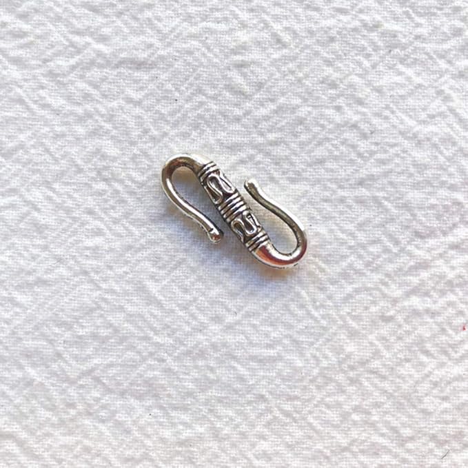 EXCEART 20 pieces of S-hook ring, end closures, antique silver jewelry connector for making bracelets and necklaces