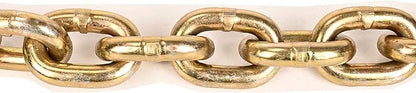 AAIN G80 Heavy Duty Transport Chain 516 Inch x 10 Foot, Load Binder Tow Lock Chains with G70 Clevis Grab Hooks, 4,900 lbs Safe Working Load for Loading Tie Down Fixed Cargo Flatbed Truck Trailer