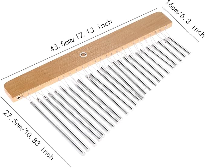Luwecf 25 Note Single Row Wind Chimes Hand Chimes Music Educational Early Learning, Silver https://a.co/d/66AOITz