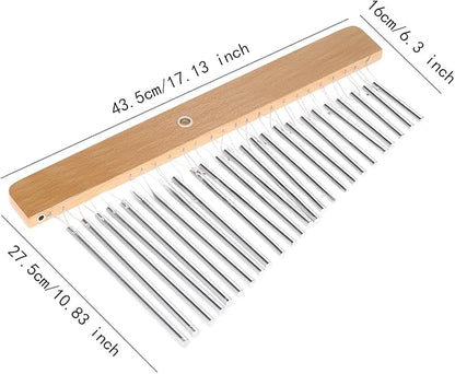 Luwecf 25 Note Single Row Wind Chimes Hand Chimes Music Educational Early Learning, Silver https://a.co/d/66AOITz