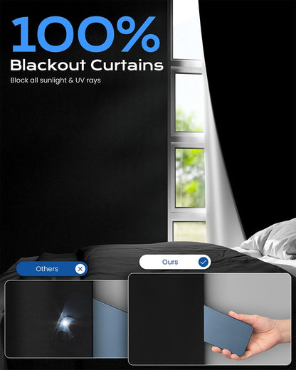 G-WACK Blackout Curtains, No Drill Blinds for Indoor Windows with Magnetic Snaps,100% Blackout Roller Shades, Heat-Insulated Black out Blinds & Window Shades Cover for Various Scenes (20" x 36",Black)