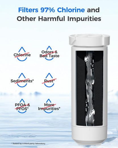 Waterdrop XWF (No-chip) Refrigerator Water Filter, Replacement for GE® WR17X30702, NSF 42/372 Certified, Compatible with GNE27, GFE26, GDE25, GSS25, PSE25 Series Refrigerators, 3-Pack (Not XWFE) ( Doesn't come with Origianl Boc )