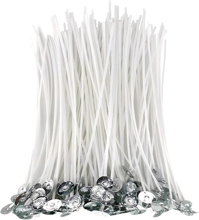 Candle Wicks 100% Natural Cotton, 100ct, Braid Candle Wick Pre Waxed Non-Smoke Braided Wicks Beeswax Candles Wicks for Candle Making DIY Easter Candle Decor 5inch (12cm)