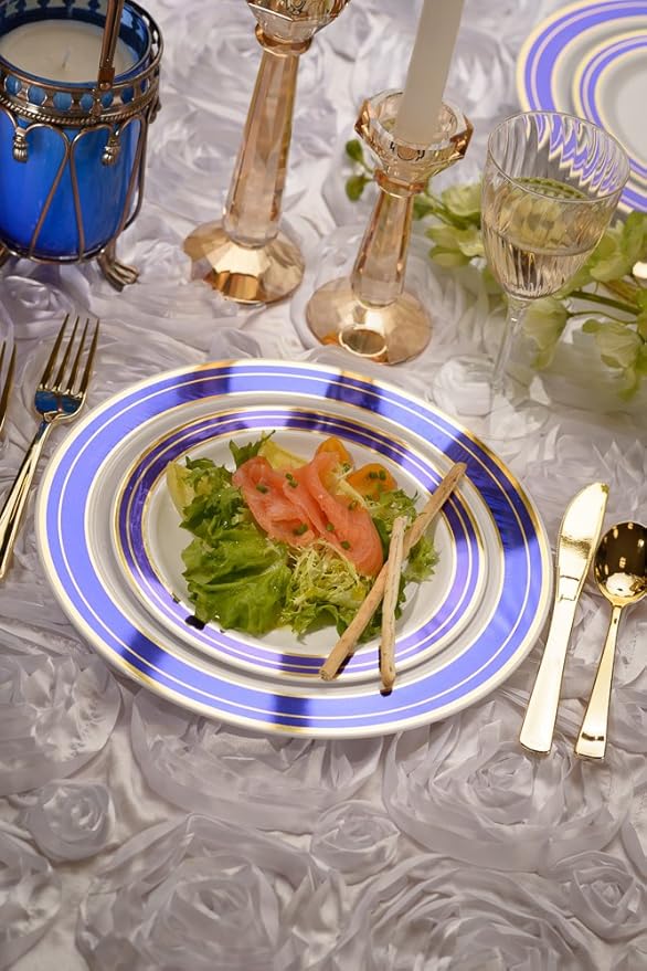 Plastic Cutlery Silverware Extra Heavyweight Disposable Flatware, Full Size Plastic Spoons Like Gold 24 Pack