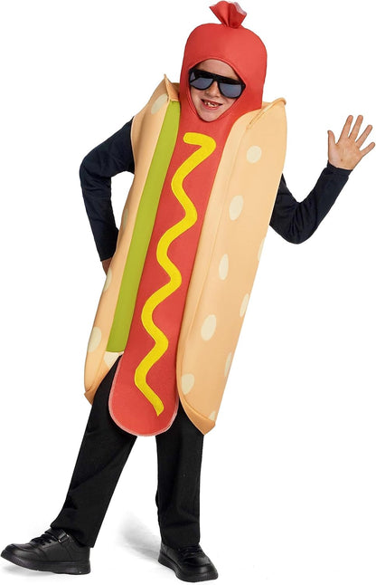 Spooktacular Creations Hot Dogs Costume Kids, Unisex Food Themed Costume for Child Teens Halloween Dress up Cosplay Party .