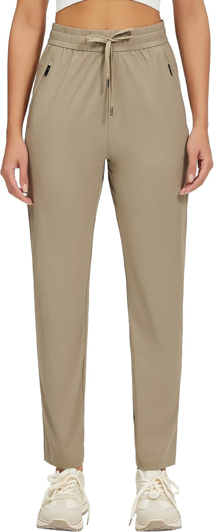 CANSEN Womens Athletic Pants Lightweight Quick Dry Jogging Pants with Pockets for Lounge, Workout, Hikking, Golf, Travel