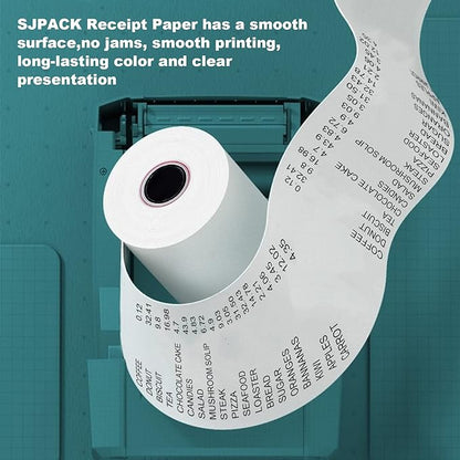 Thermal Paper 3 1/8 x 230ft Pos Receipt Paper, 10 Rolls Cash Register Roll TM-T88 T-20 T-90 SRP-350 370