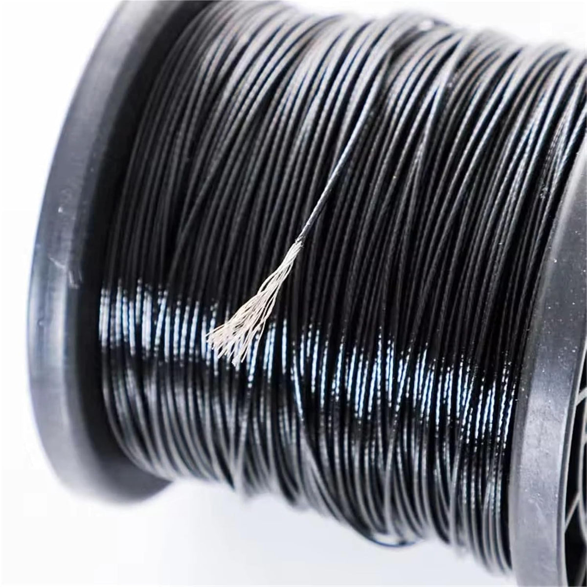 Plastic Coated Steel Wire Black PVC Plastic Coated 304 Stainless Steel Flexible Wire Rope Cable Clothesline(2.0mmX30M)