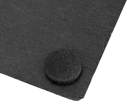 MOUYAT 5 Pack 10 x 5 Inch Black Slate Plates, Rectangular Slate Cheese Board with Natural Edge, Natural Stone Plates Cutting Board Charcuterie Boards for Cheese, Sushi, Meat, Appetizers