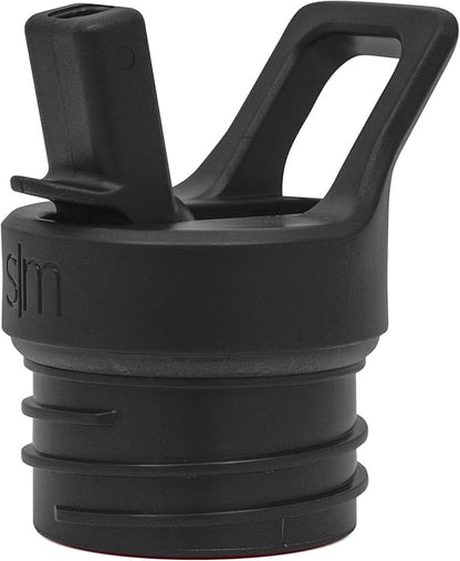 Simple Modern Water Bottle with Narrow Mouth Straw Lid Metal Thermos Vacuum Insulated Stainless Steel l Reusable Leak Proof BPA-Free Flask | Ascent Collection | 24oz, Black Leopard