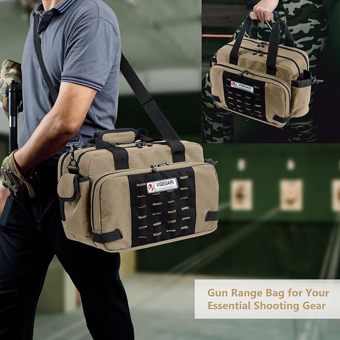 Pistol Range Bag Shooting, Gun Bag for Pistols, Gun Case for Handguns, Ammo Bag, Gun Case for Handguns, Tactical Range Bag, Gun Carrying Bag, Gun Range Accessories