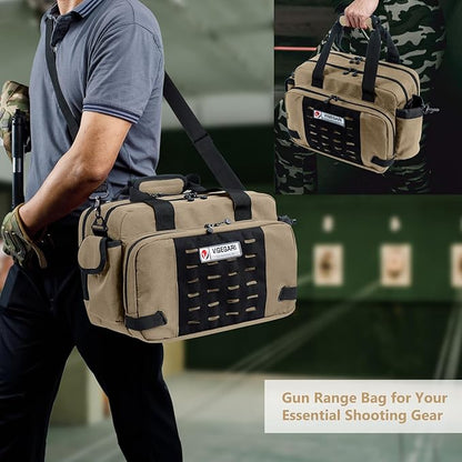 Pistol Range Bag Shooting, Gun Bag for Pistols, Gun Case for Handguns, Ammo Bag, Gun Case for Handguns, Tactical Range Bag, Gun Carrying Bag, Gun Range Accessories