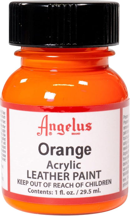 Angelus Acrylic Leather Paint for Shoes, Sneakers, Leather, Canvas, Furniture, and More - 1 fl oz, Orange