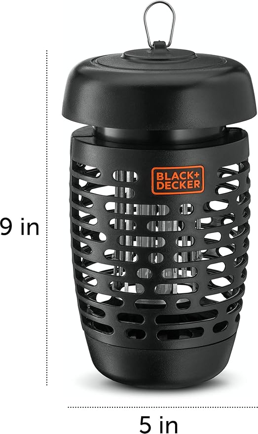 BLACK  DECKER Bug Zapper- Mosquito Repellent and Mosquito Zapper- Fly Traps for Indoors  Outdoors- Gnat  Moth Traps- Bug Catcher  Killer 600 Sqft Coverage Fly Trap for Insects