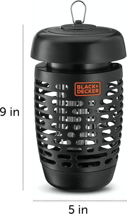 BLACK  DECKER Bug Zapper- Mosquito Repellent and Mosquito Zapper- Fly Traps for Indoors  Outdoors- Gnat  Moth Traps- Bug Catcher  Killer 600 Sqft Coverage Fly Trap for Insects