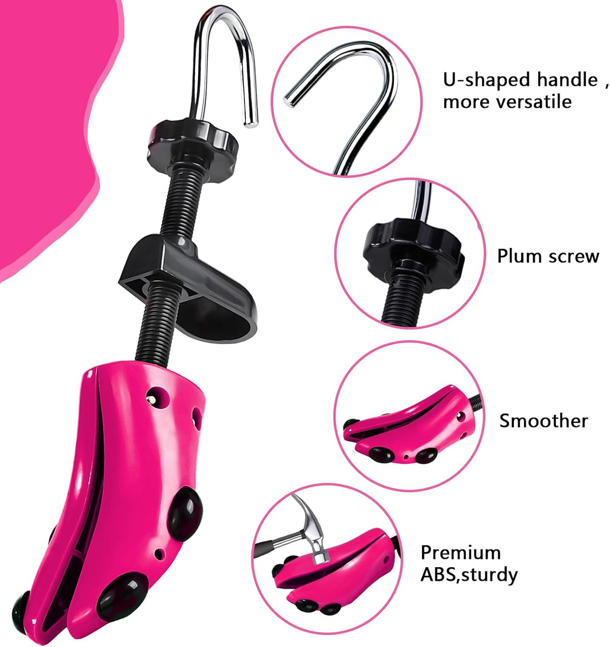Shoe Stretcher Shoe Trees,Adjustable Length & Width for Men and Women,4-Way Adjustable Shoe Expander Widener