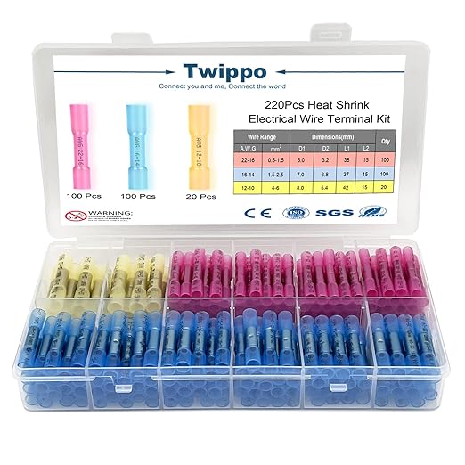 280Pcs Nylon Spade Connector, Male and Female Spade Terminals Kit, Crimp Terminal Connectors, Automotive Electrical Connector, Wire Connectors Kit, Quick Disconnect Connectors (22-10 Gauge)