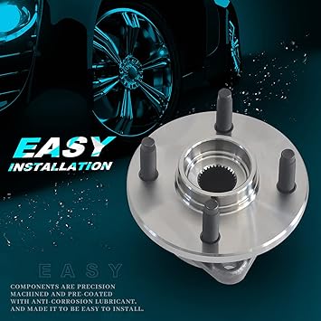 IRONTEK 513205 Front Left  Right Wheel Hub  Bearing Assembly (4Lug NonABS) fits 05-10 Chevy Cobalt, 03-07 Saturn Ion, 07-10 Pontiac G5, 05-06 Pontiac Pursuit 1PCS