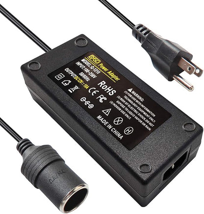 BYGD 12V 10A Car Power Adapter, AC to DC Converter Female Auto Cigarette Lighter Plug 100V  240V 120W Power Supply Adapter Transformer for Car Vacuum Cleaner, and Other Car Devices