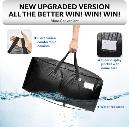 AlexHome Moving Bags Heavy Duty,Extra Large Packing Bags for Moving,Reusable Plastic Moving Totes,Clothes Storage Containers,Moving Supplies Bins,Compatible with Ikea Frakta Cart (Black,Set of 4)