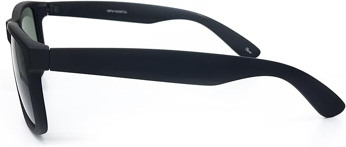 RAKOSTA c4165 Matte Finish Reflective Mirrored Horn Rimmed Womens Mens Sunglasses (BLACK, MATTE FRAME)