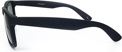 RAKOSTA c4165 Matte Finish Reflective Mirrored Horn Rimmed Womens Mens Sunglasses (BLACK, MATTE FRAME)