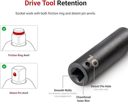TEKTON 1/2 Inch Drive x 1-5/16 Inch Deep 6-Point Impact Socket | SID23033