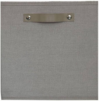 MBETA Pure Color Thickened Linen Storage Basket Fabric Clothes Sundries Finishing Box Household Folding Storage Box Artifact