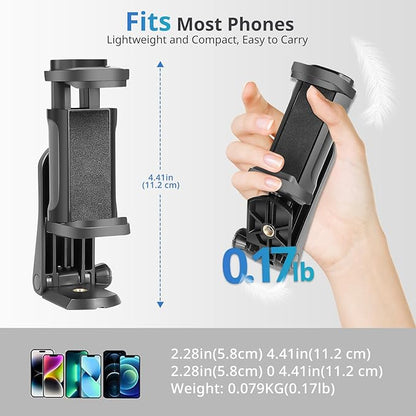 UBeesize Cell Phone Tripod Mount with Wireless Remote, Selfie Stick Monopod Head and Tripod Adapter Stand Holder Compatible with Phone Android and All Phones White