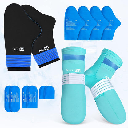 SuzziPad Cold Therapy Hand Ice Packs, Cooling Gloves for Chemotherapy, Chemo Care Package for Women and Men (Gloves and gloves ice packs only. Universal size)