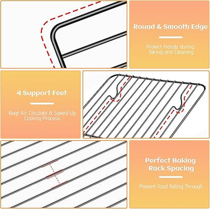 Baking and Cooling Rack for Ninja Combi All-In-One Multicooker - NonStick Wire Rack for Multiple Use, Stainless 12.2 Inch Rack for Ninja SFP701, SFP700