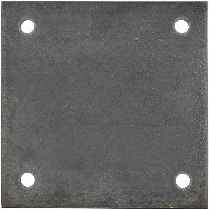 8" x 8" x 38" Hot Rolled A36 Steel Base Plate with (4) 916" Holes for 12" Bolts - Custom Fabricated