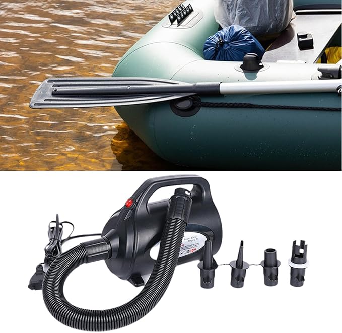 Electric Air Pump Inflator Deflator Pump Inflate and Deflate Air Pump for Exercise Ball Boat Swimming Rings Pool Float