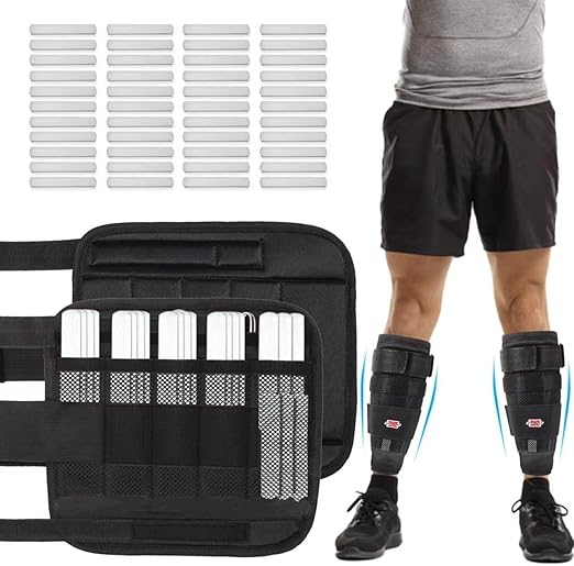 Adjustable Ankle Weights for Men Women, Walking Weights for Strength Training Exercises, Removable Leg Wrist Weights for Resistance Endurance Workouts Fitness (22LB A Pair)