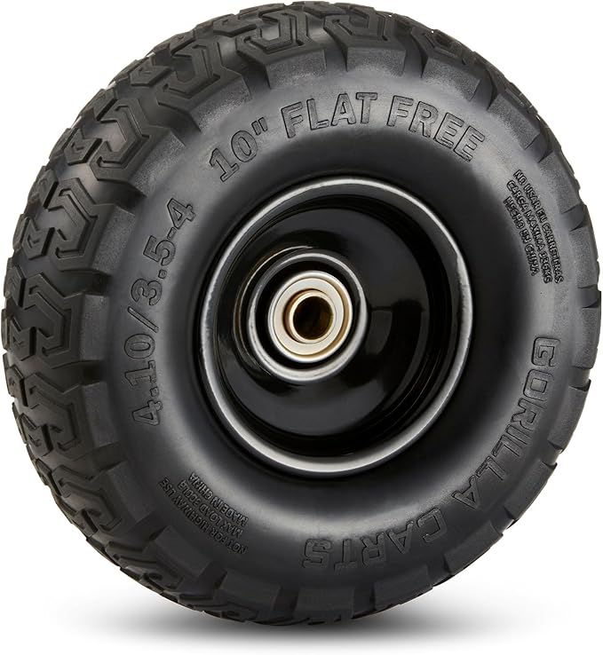 Gorilla Carts 10 Inch No Flat Replacement Tire for Utility Carts GCG-4, GCG-2140, GOR4PS, GOR400, GOR4G, GOR5, GOR800(B)-COM, GOR801, and GCG-900